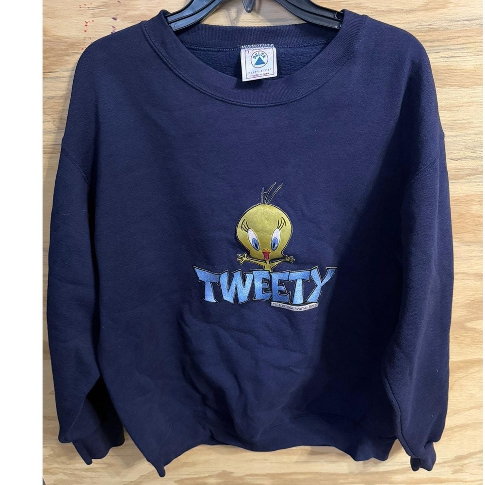 Vintage Tweety Bird Sweatshirt Large‎ Delta Made in USA